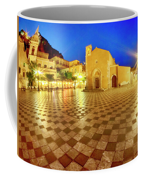 Architecture Coffee Mug featuring the photograph Taromina Nights by Eggers Photography