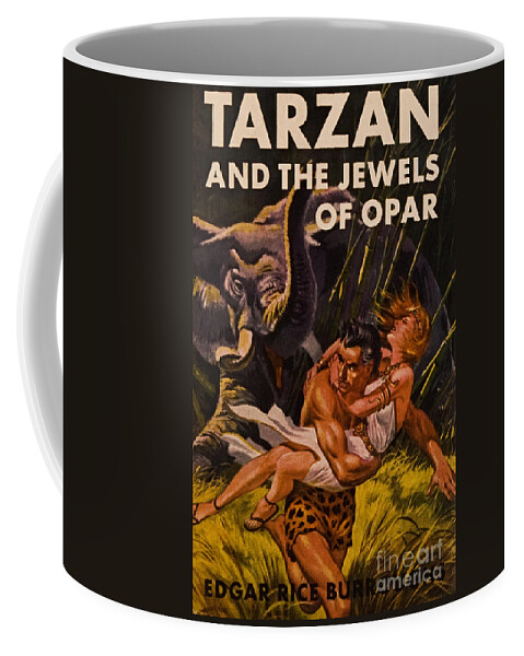 Tarzan Coffee Mug featuring the painting Tarzan and the Jewels of Opar by Peter Ogden