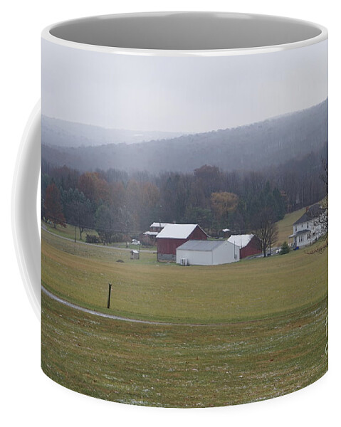 Old Farm Coffee Mug featuring the photograph Tattiebogle Late Fall by Chris Naggy