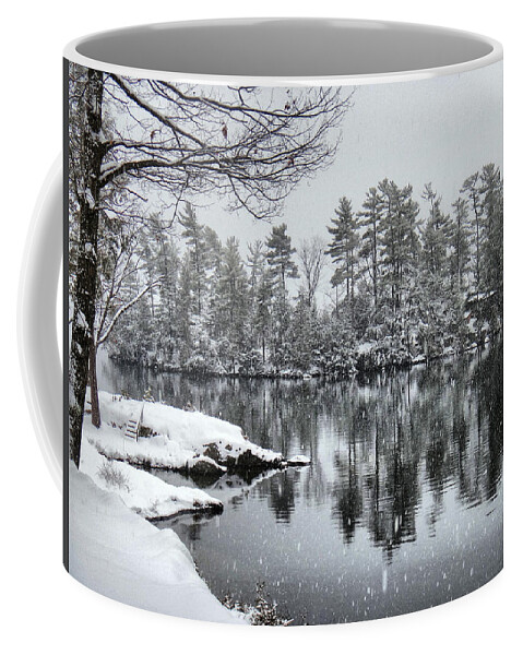 Trees Coffee Mug featuring the photograph Tea Island Winter Reflections by Russel Considine
