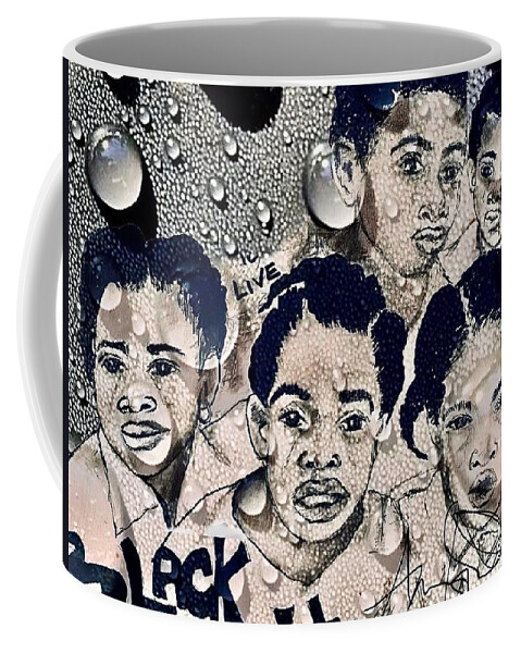  Coffee Mug featuring the mixed media Tears by Angie ONeal