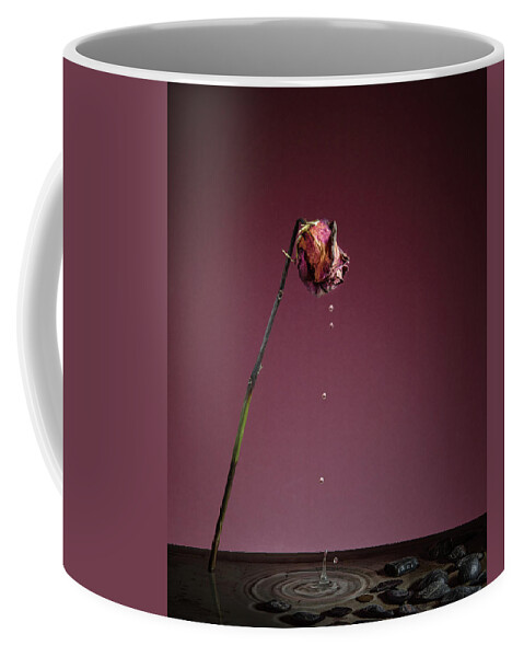 Rose Coffee Mug featuring the photograph Tears of a Rose by Tom Mc Nemar