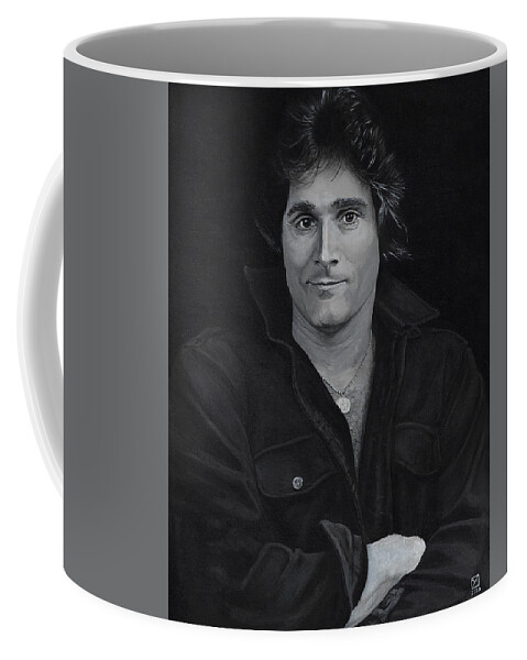 Portrait Coffee Mug featuring the painting Ted Mezo by Matthew Mezo