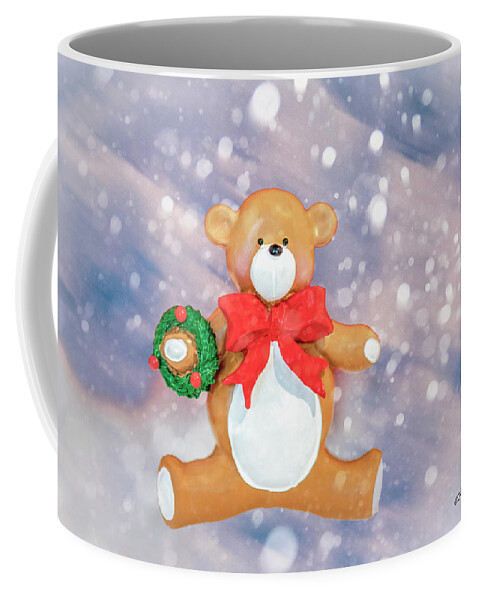 Teddy Coffee Mug featuring the photograph Teddy In Snowstorm by LeeAnn McLaneGoetz McLaneGoetzStudioLLCcom