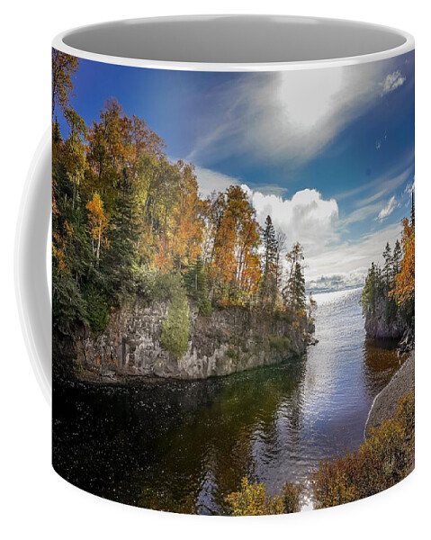 Inspirational Coffee Mug featuring the photograph Temperance River by Susan Rydberg