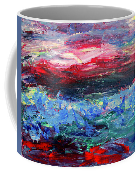 Ocean Coffee Mug featuring the painting Tempest by Teresa Moerer