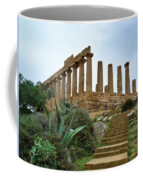 Italy Coffee Mug featuring the photograph Temple of Juno Agrigento by Sean Hannon