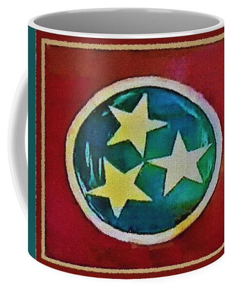 Star Coffee Mug featuring the photograph Tennessee State Flag by Rob Hans