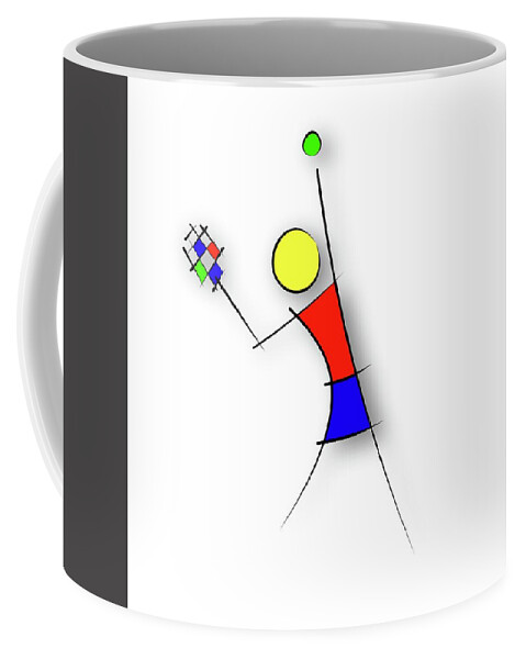 Digital Coffee Mug featuring the digital art Tennis s by Pal Szeplaky