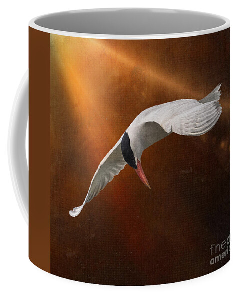 Caspian Tern Coffee Mug featuring the photograph Terned Into Art by Sandra Rust
