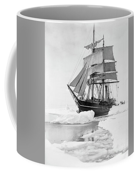 1900s Coffee Mug featuring the photograph Terra Nova in Antarctic pack ice, 1910 by Scott Polar Research Institute