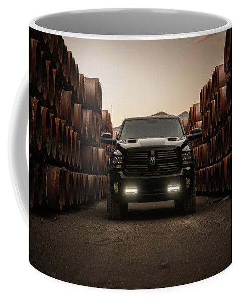 Dodge Coffee Mug featuring the photograph Territorial by David Whitaker Visuals