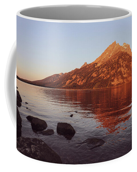 Mountain Coffee Mug featuring the photograph Teton Glow by Go and Flow Photos