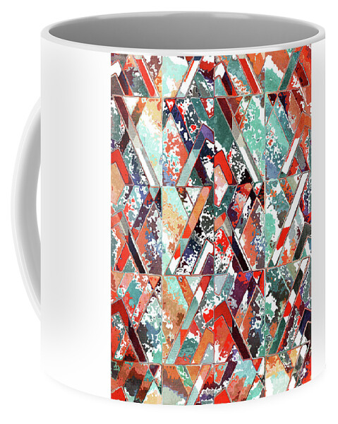 Modern Art Coffee Mug featuring the digital art Textured Structural Abstract by Phil Perkins