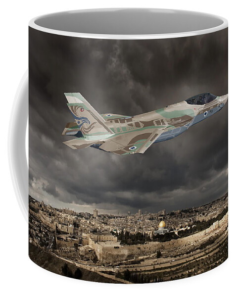 Lightning Coffee Mug featuring the digital art TF-35I Barak II by Custom Aviation Art