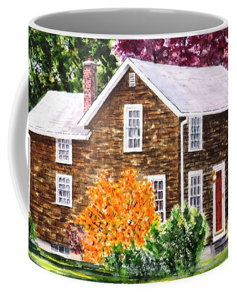 Bush Coffee Mug featuring the painting That Orange Bush by Joseph Burger