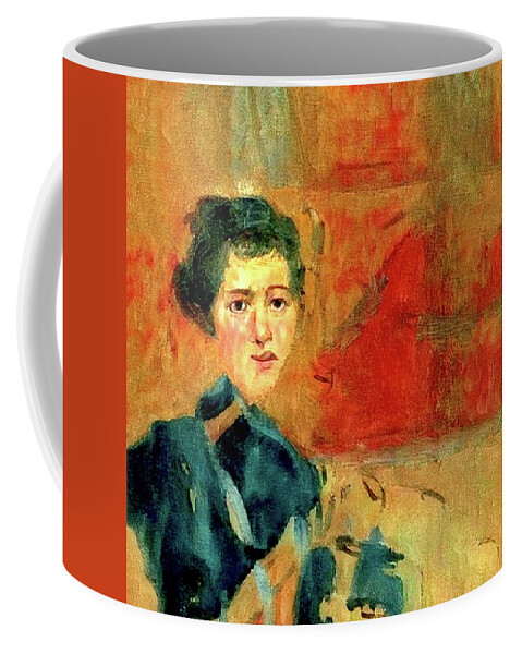  #matisse # Monet # Picasso # Gauguin #manet #  #painting # Contemporary #woman #female#male#men #oil #painter #local # Dallas # New Work Coffee Mug featuring the painting That was then This is now 16 by Kasey Jones