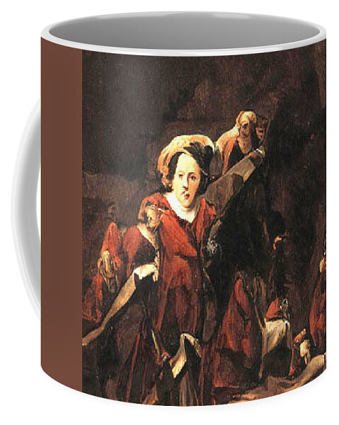 Rembrant #matisse # Monet # Picasso # Gauguin #manet # Brown Coffee Mug featuring the painting That was then This is NOW 63 2021 by Kasey Jones