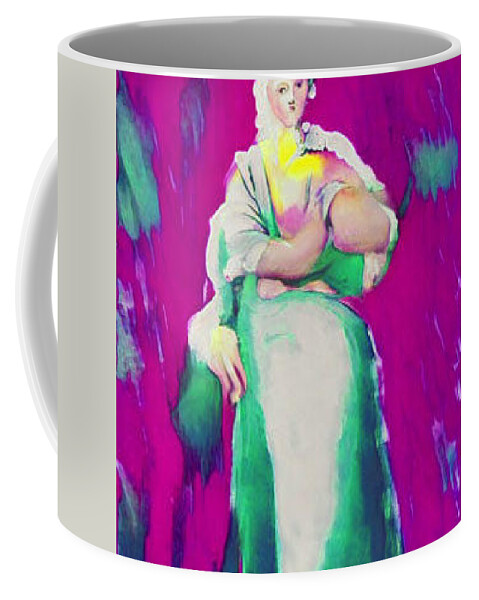 Rembrant #matisse # Monet # Picasso # Gauguin #manet # Brown Coffee Mug featuring the painting That was Then This is NOW Child Mother by Kasey Jones