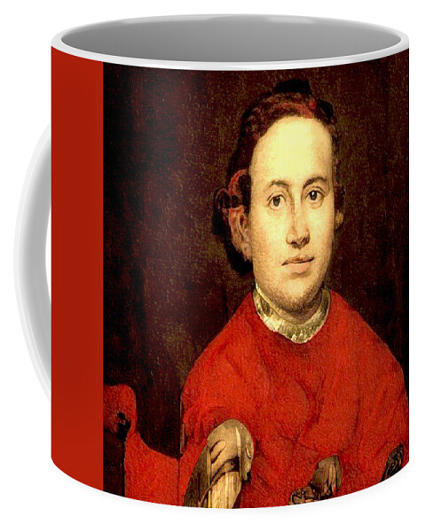 That Was Then This Is Now Pope Andrew Animal Kingdom Red Rembrant #matisse # Monet # Picasso # Gauguin #manet # Brown Coffee Mug featuring the painting That was then This is NOW Pope Andrew Animal Kingdom by Kasey Jones