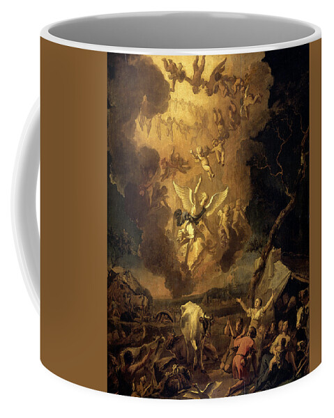 Abraham Hondius Coffee Mug featuring the painting The Annunciation to the Shepherds by Abraham Hondius