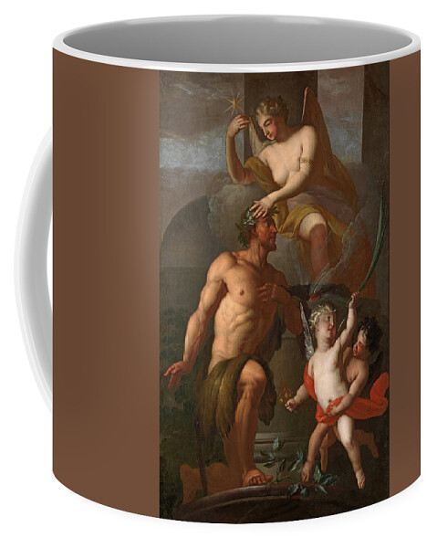 Mattheus Terwesten Coffee Mug featuring the painting The Apotheosis of Hercules by Mattheus Terwesten
