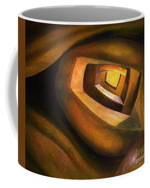The Apple Coffee Mug featuring the mixed media The Apple 3 by Aldane Wynter