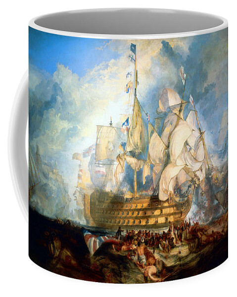 Trafalgar Coffee Mug featuring the painting The Battle of Trafalgar by Long Shot