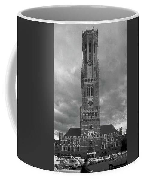 The Belfry Coffee Mug featuring the photograph The Belfry Bruges 1960 by Frank Lee