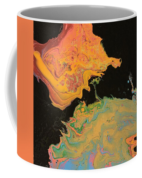 Space Coffee Mug featuring the painting The bite by Nicole DiCicco