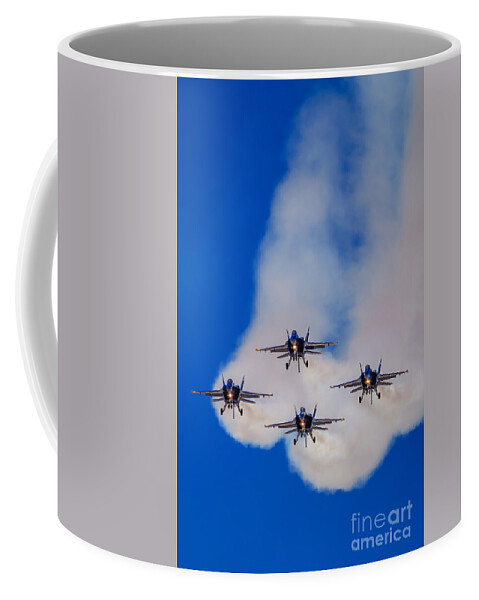 Top Gun Coffee Mug featuring the photograph The Blue Angels - U.S. Navy Flight Demonstration Squadron by Sam Antonio