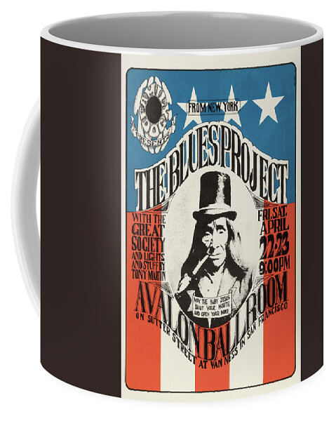Pop Culture Coffee Mug featuring the digital art The Blues Project at Avalon Ballroom by Pop Culture