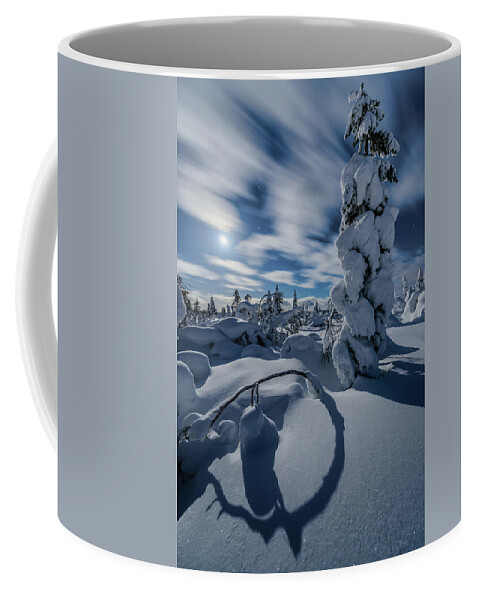 Winter Coffee Mug featuring the photograph The branch by Thomas Kast