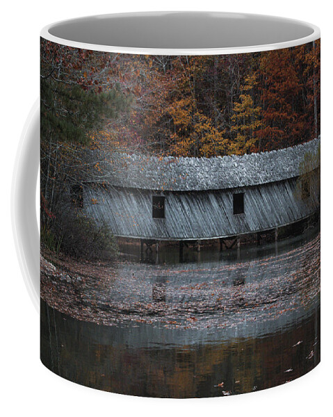 Bridge Coffee Mug featuring the photograph The bridge in the water by Jamie Tyler
