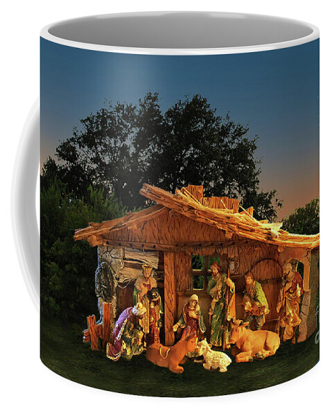 The Day Christ Was Born Coffee Mug featuring the painting The Brightest Star by John Grden