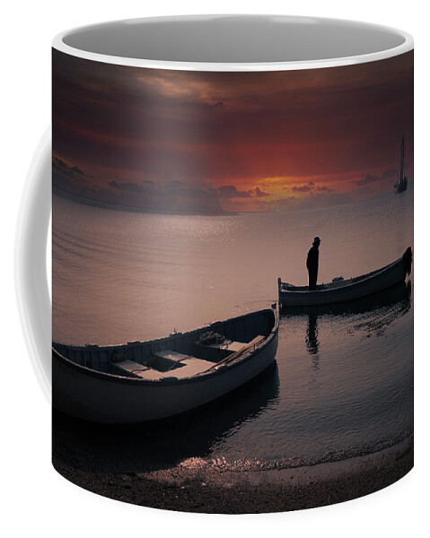 Sailing Coffee Mug featuring the photograph The Captain by Fred LeBlanc