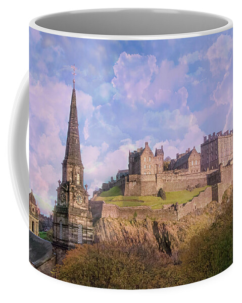 Castle Of Edinburgh Coffee Mug featuring the digital art The Castle of Edinburgh by SnapHappy Photos