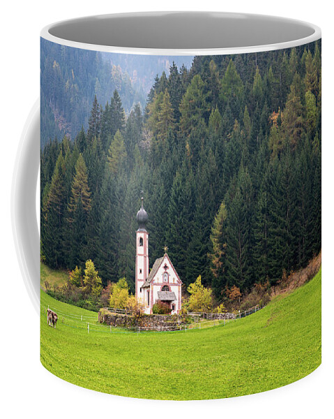 Italy Coffee Mug featuring the photograph The church of Saint John, Ranui, Chiesetta di san giovanni in R by Michalakis Ppalis
