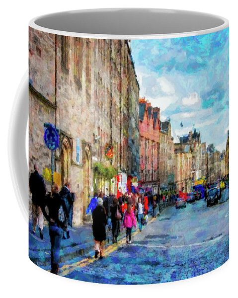 City Of Edinburgh Coffee Mug featuring the digital art The City of Edinburgh by SnapHappy Photos