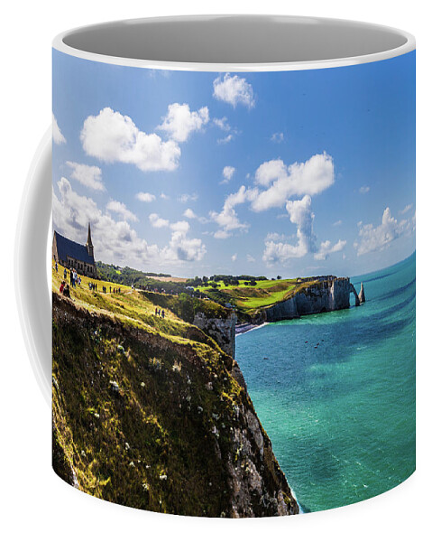 Etretat Coffee Mug featuring the photograph The cliffs at Etretat by Fabiano Di Paolo