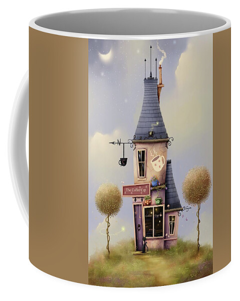 Fairy Coffee Mug featuring the painting The Coffee Cup by Joe Gilronan