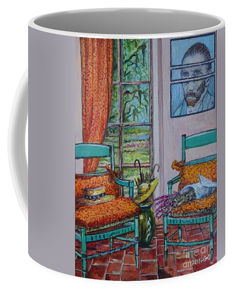 Still Life Coffee Mug featuring the painting The Colors of Vincent van Gogh by Sinisa Saratlic