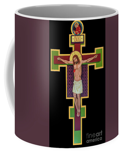 The Cross Of Life-the Flowering Cross Coffee Mug featuring the painting The Cross of Life-The Flowering Cross by William Hart McNichols