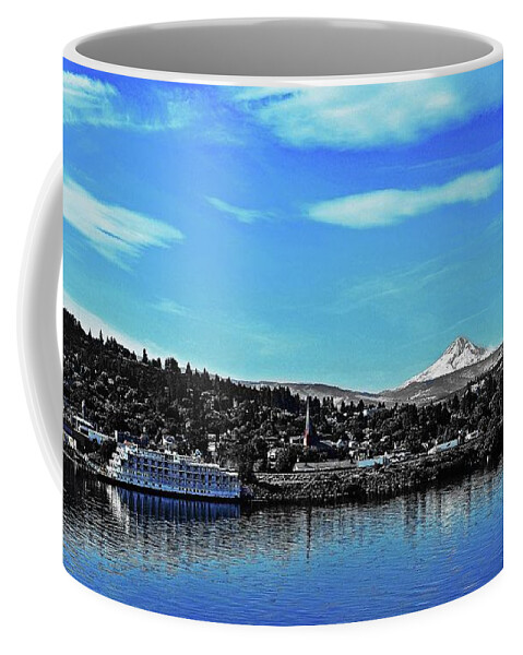  Coffee Mug featuring the digital art The Dalles, OR by Fred Loring