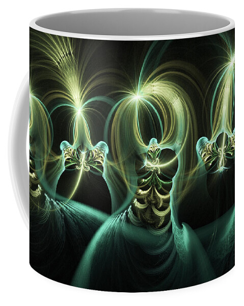 Abstract Coffee Mug featuring the digital art The Dancers by Manpreet Sokhi