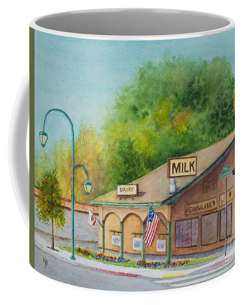 Dairy Coffee Mug featuring the painting The Diary by Karen Fleschler