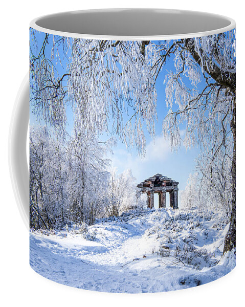 Landscape Coffee Mug featuring the photograph The Donon and the snow by Philippe Sainte-Laudy