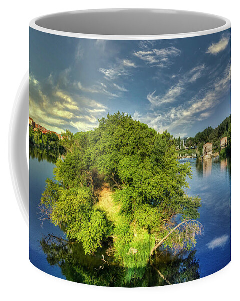 River Coffee Mug featuring the photograph The Douro river in Zamora by Micah Offman
