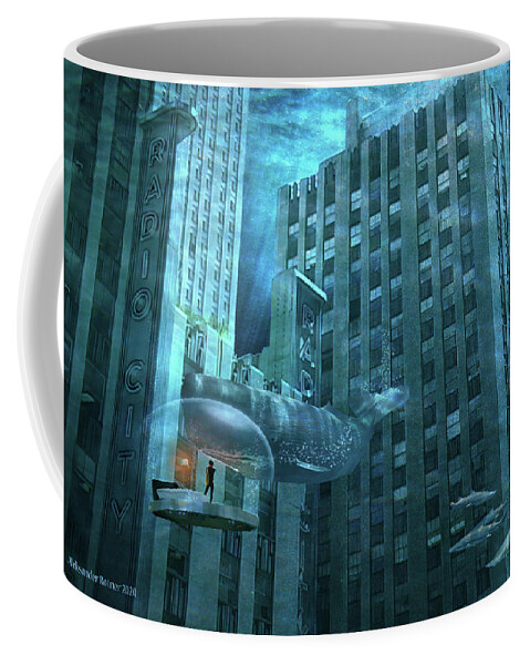 Underwater Coffee Mug featuring the photograph The Effect of Melting Glaciers on New York #2 by Aleksander Rotner