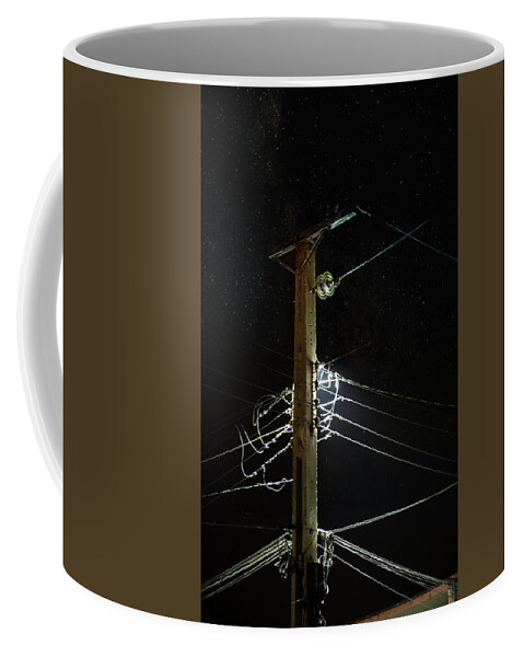 Twinkle Coffee Mug featuring the photograph The Electric Light by Micah Offman